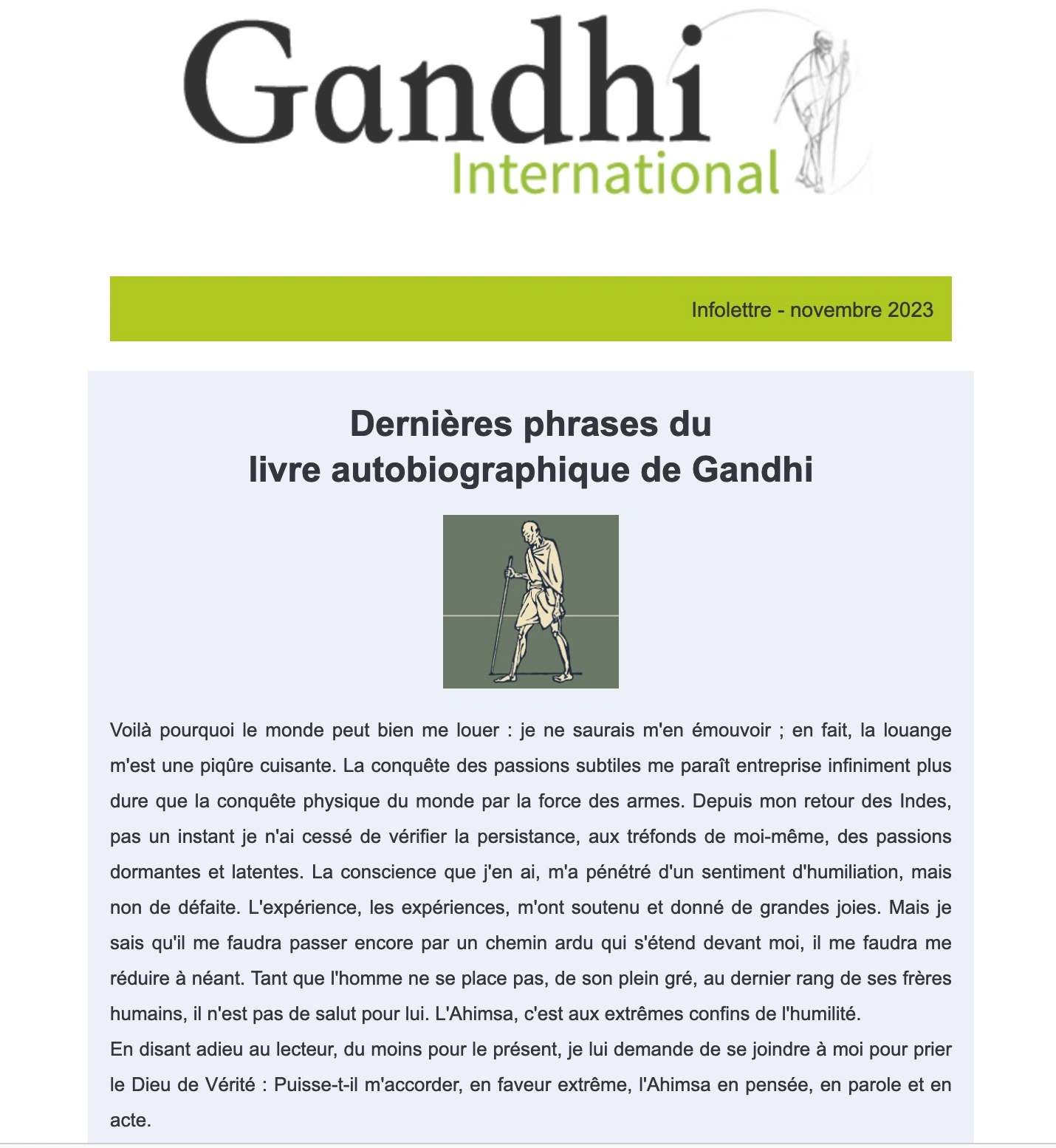 Infolettre Novembre 2023